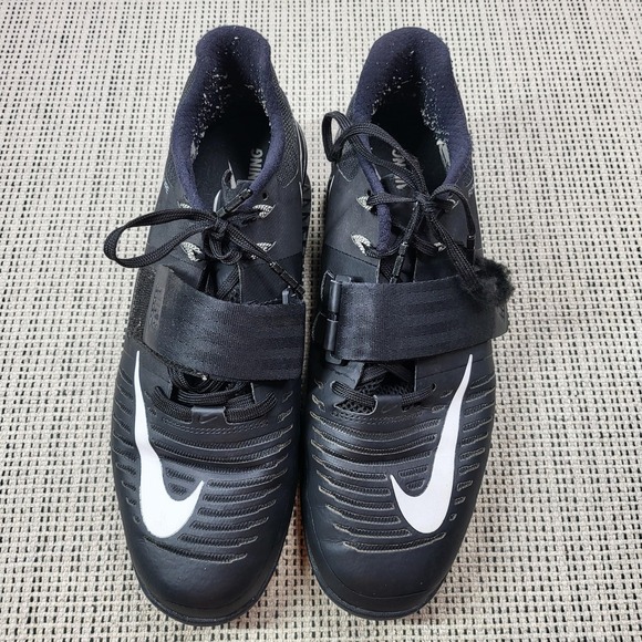 Nike Romaleos 3 Shoes Mens Size 10.5 Black Weightlifting Training 852933-004